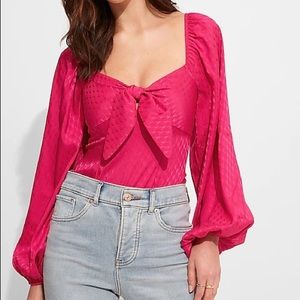 Express Satin Jacquard Bodysuit